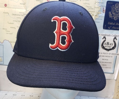 NEW ERA 59FIFTY Hat Cap Mens 7 3/8 Navy BOSTON RED SOX Fitted MLB Official Logo