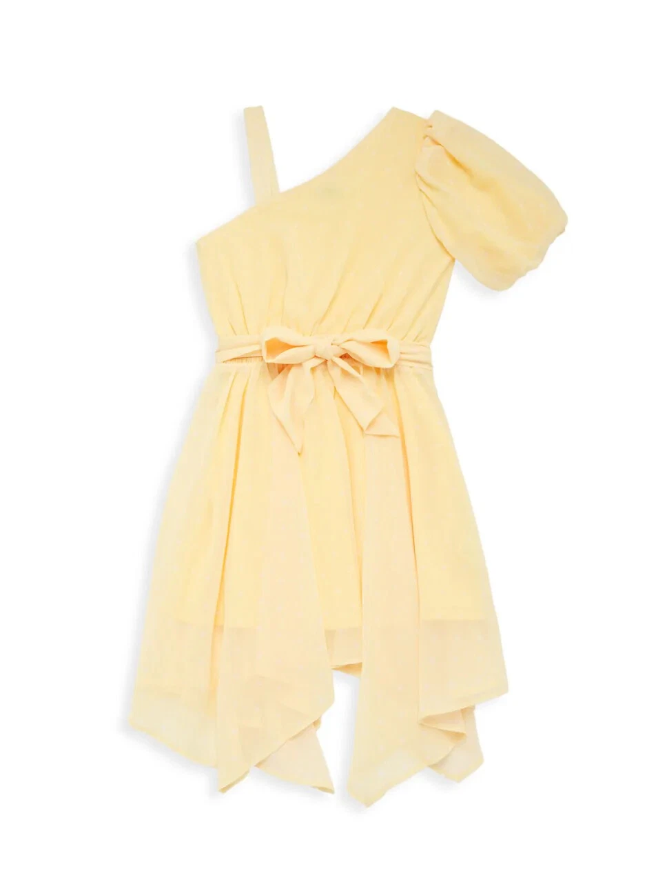 HABITUAL Kids Girl's Yellow Print Dot Maxi Dress FREE SHIPPING