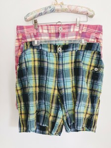 womens madras shorts