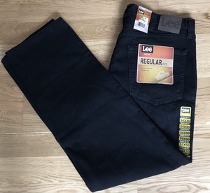 lee double black jeans