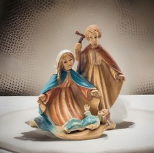 Plastiche ARA Vintage Sacra Famiglia Giuseppe Maria Bambino Gesù Fontanini Ispirato 4,25"
