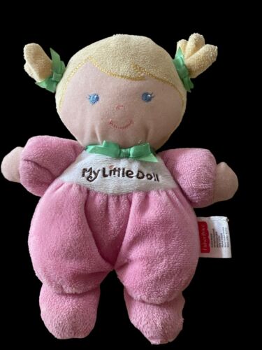 Fisher Price MY LITTLE DOLL Blonde Hair Blue Eyes Lovey Toy Baby Security - Picture 1 of 6