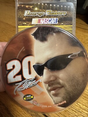 NASCAR Racing #20 Tony Stewart Racing Reflections Beverage Coasters 2006 New