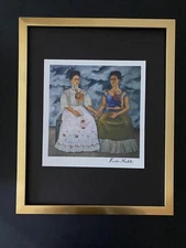 FRIDA KAHLO | Signed Print from Mexico "Self Portrait" + Framed | Buy it Now!