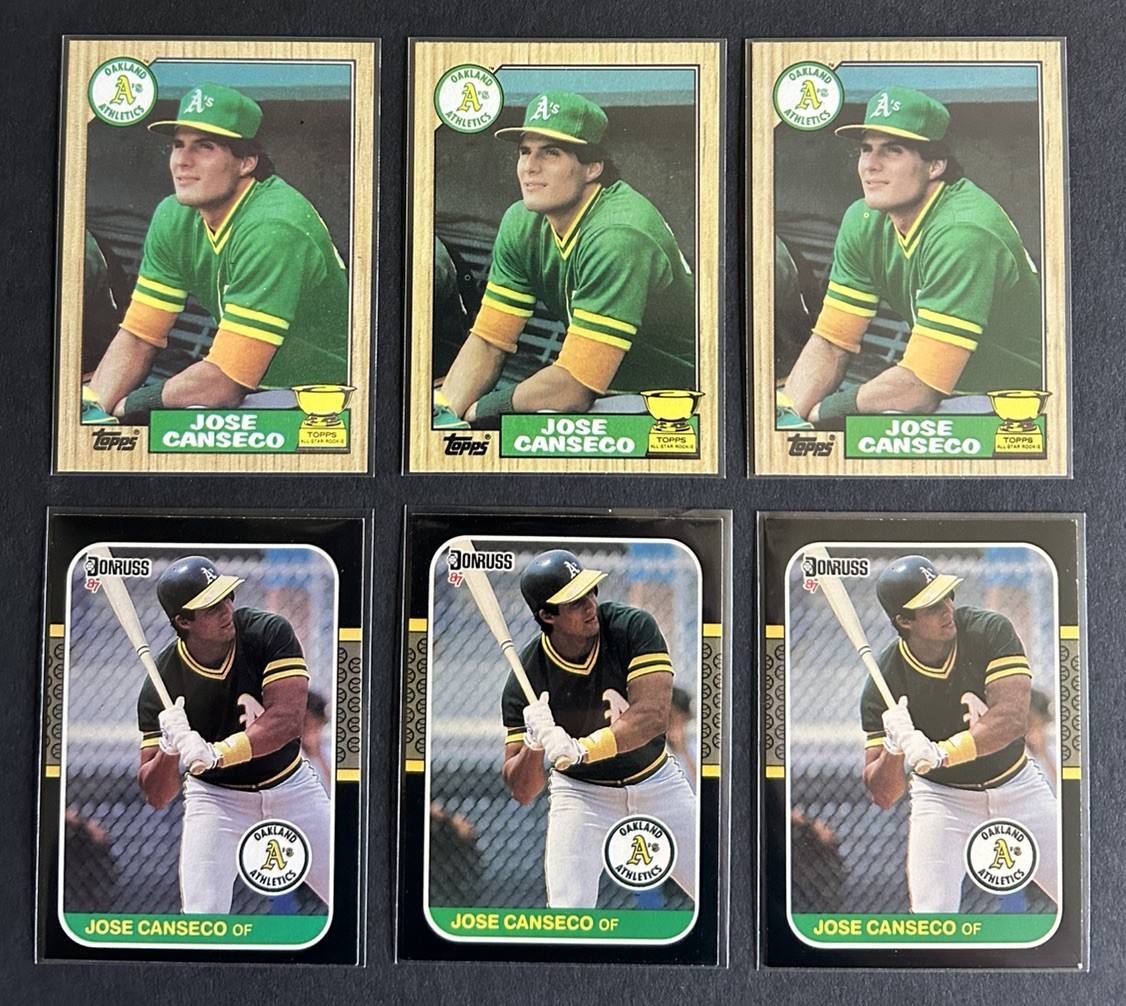 72 Card Lot - Jose Canseco includes 1987 Topps, 1987 Donruss