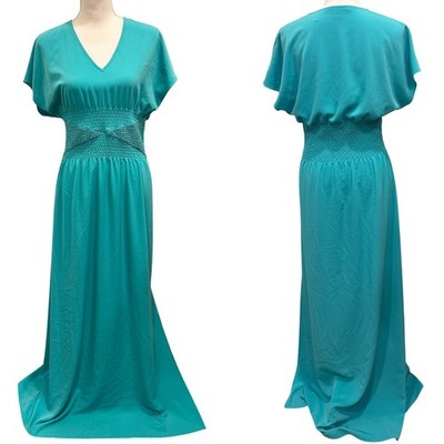 Draper James Mint Green Flutter Sleeve Blouson Maxi Dress Coastal Preppy Medium