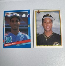 1991 Donruss Rated Rookie Moises Alou #38 1990 Bowman #178 Rookie RC