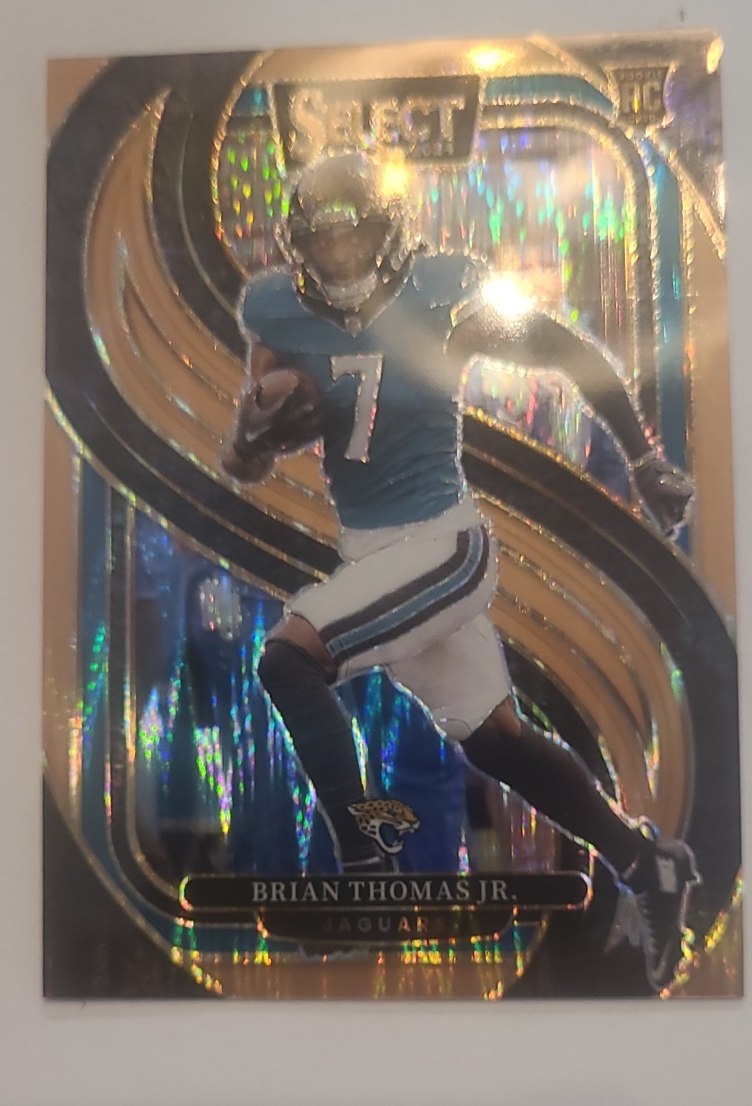 2024 Panini Select - Concourse Brian Thomas Jr. #91 Copper Shock Prizm /299 (RC)