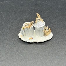 Vintage 2004 Lemax Christmas Village Raccoon Trash Bandits Figure