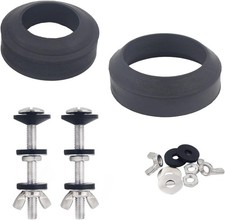 Universal Toilet Tank To Bowl Gasket,2 Kind Gasket and 2 Sets 5/16 3.15 inch Sta