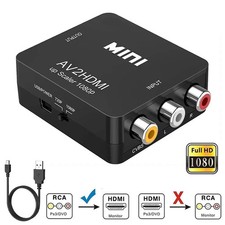AV to HDMI 720P 1080P RCA CVBS Video Audio Composite Converter Mini Adapter HDTV