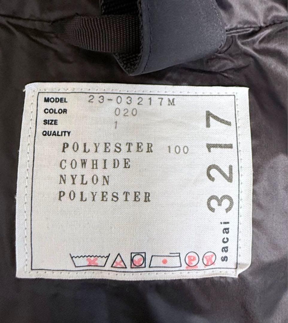 USED SACAI PATCHWORK PADDED DOWN JACKET VERYGOOD - image 6