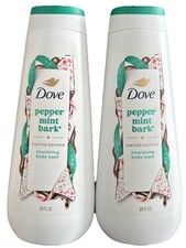 2 Pack Dove Holiday Treats Body Wash-Peppermint Bark Limited Edition 20 FL OZ. E