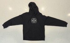 West Coast Choppers Worn Cross Logo Hoodie Black Men's Size M