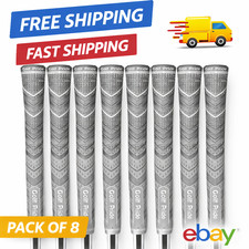 Set of 8 NEW Golf Pride MCC Plus4 Grips, Gray, Set of 8 NEW Golf Pride Standard