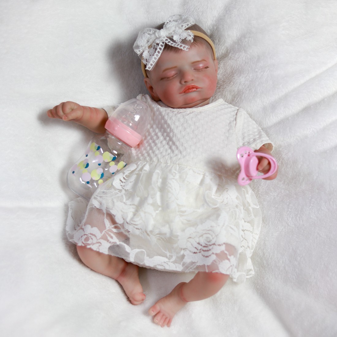 Realistic Reborn Baby Dolls Vinyl Silicone Girl Doll Lifelike Newborn Baby Gift