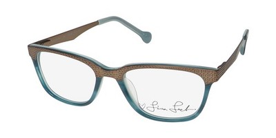 NEW LISA LOEB TIGGLE 185 EYEGLASS FRAME FULL-RIM CAT EYE WOMENS AZURE GREEN