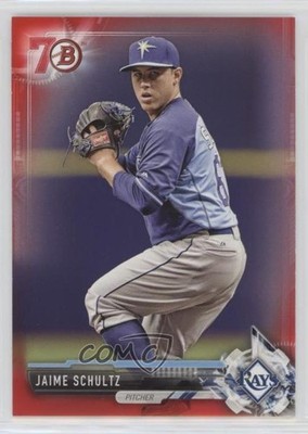 2017 Bowman Prospects Red 70th Anniversary Jaime Schultz #BP133 0g4