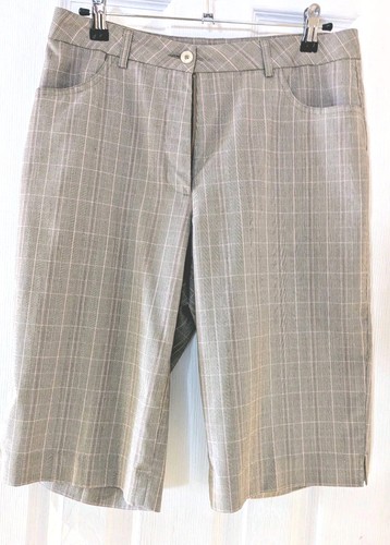 Monterey Club Golf Shorts. Beige, Black And Pink Plaid With A Hint Of Silver. 8 - Afbeelding 1 van 6