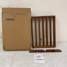Wooden 3 Panel Pet Gate with Non-Slip Pads, Freestanding Foldable Gate 54x24 in