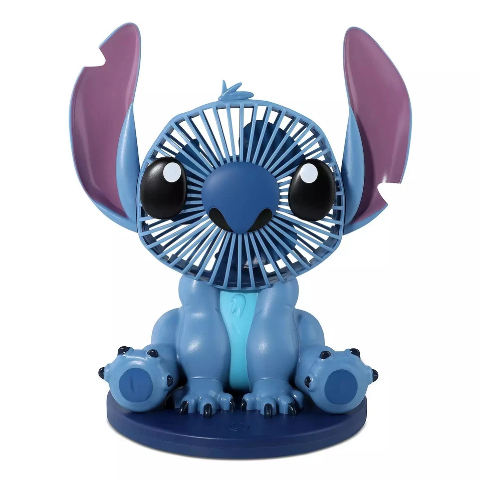 Ventilador de Escritorio Disney Stitch Ventilador Portátil Recargable USB 3 Velocidades Ajustes Inalámbrico Foto 3 de 4