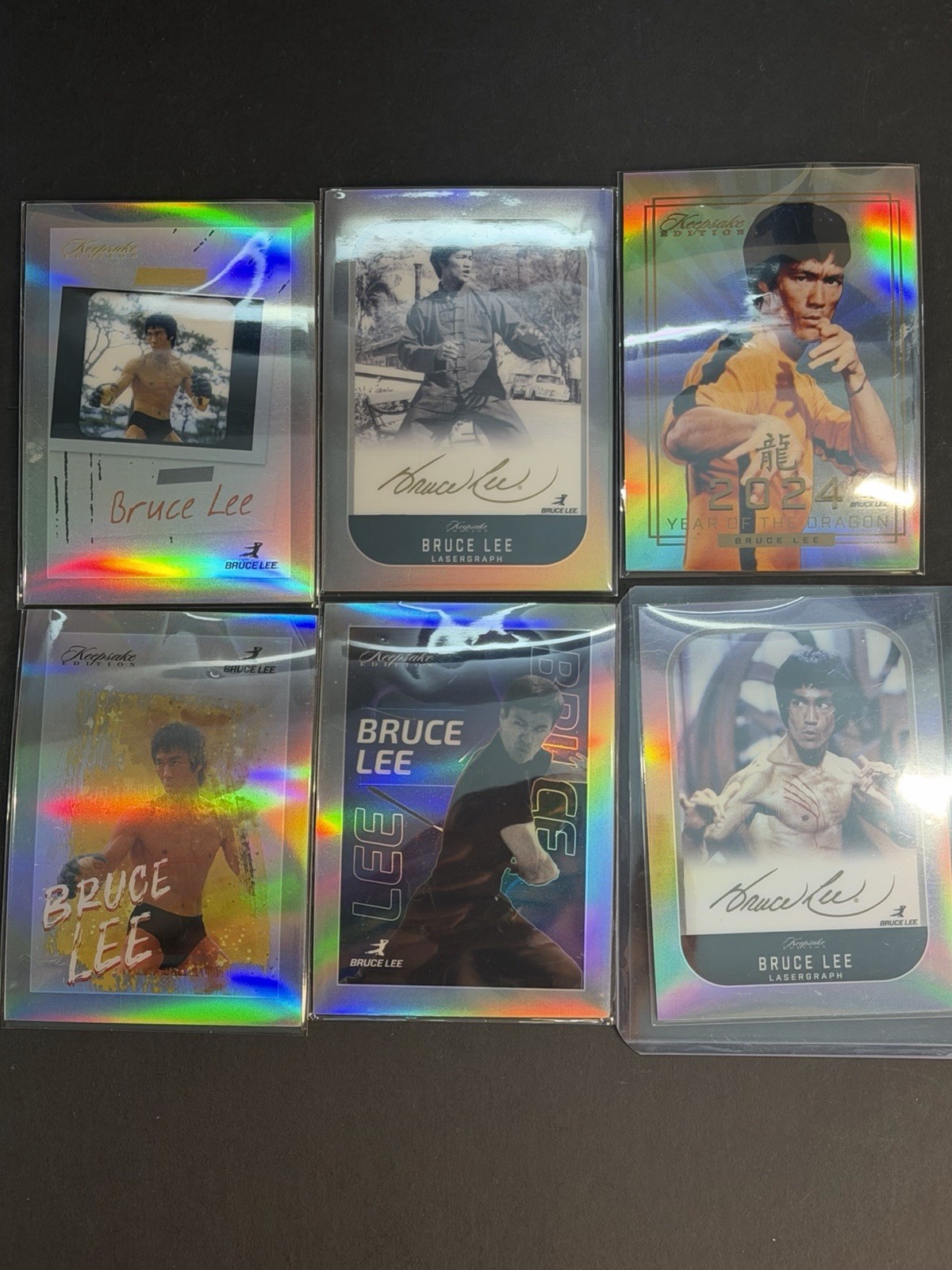 2024 Bruce Lee Keepsake 6 Card Insert Lot Lasergraph #128 148 160 166 186 210