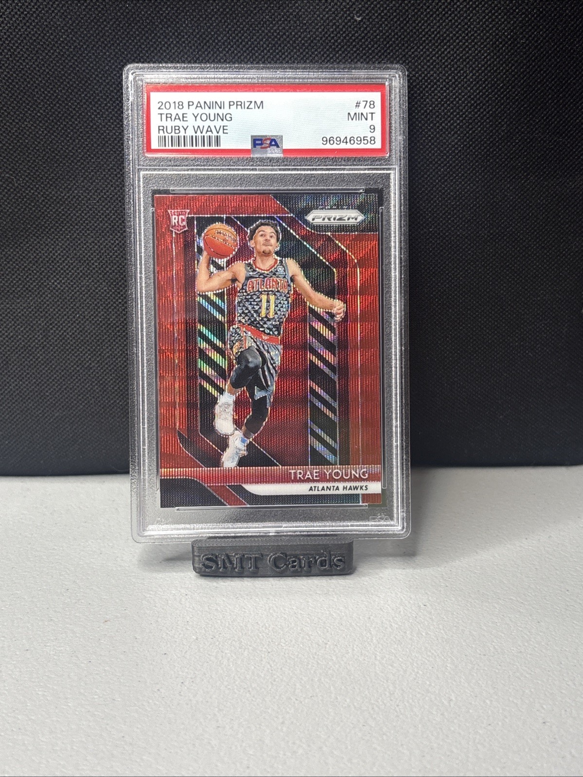 2018-19 Panini Prizm Trae Young #78 Ruby Wave Prizm (RC)