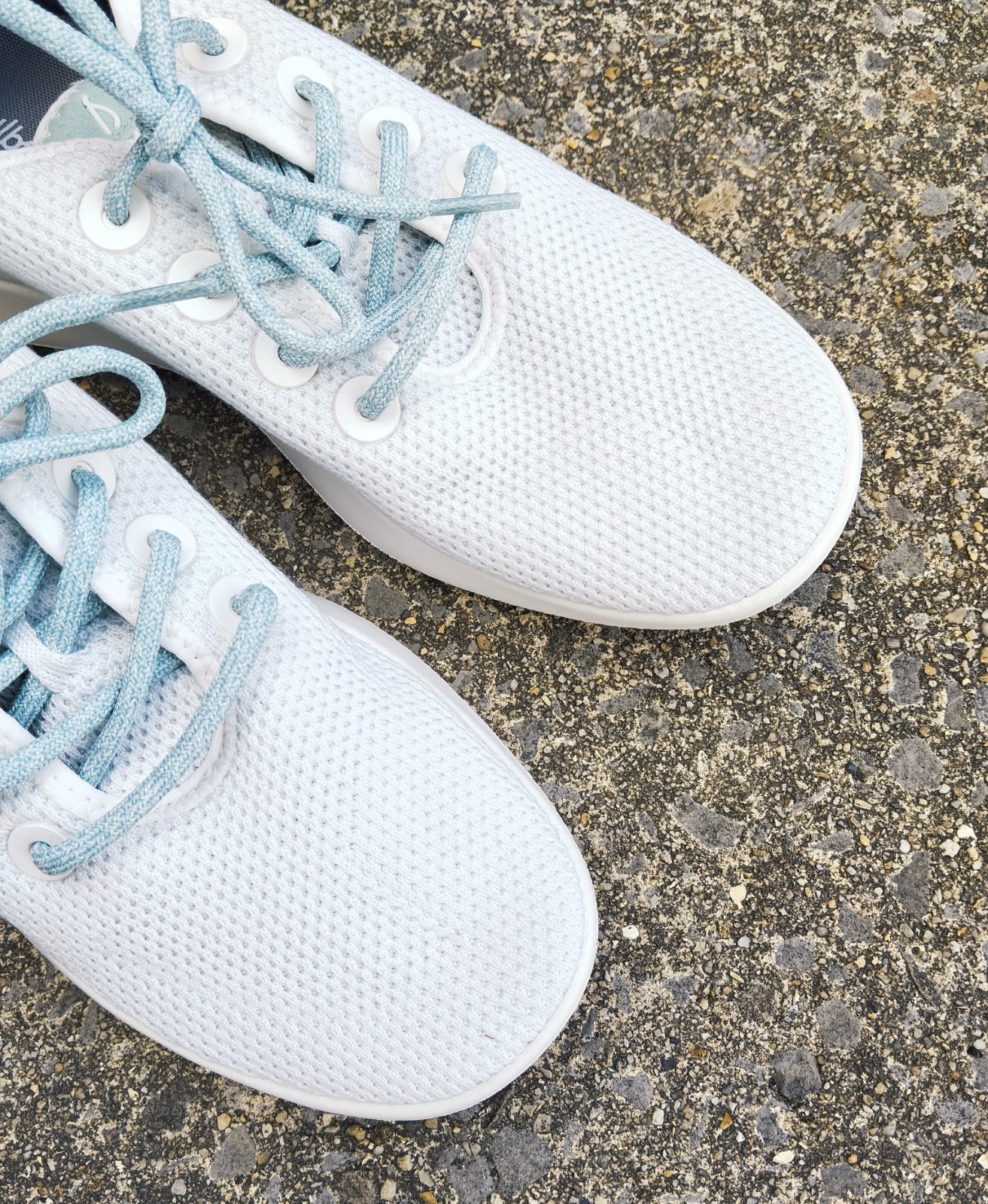 ALLBIRDS 'Tree Runner' Off White Knit Lightweight Lace-Up Sneakers UK 7/EU 40 image 9