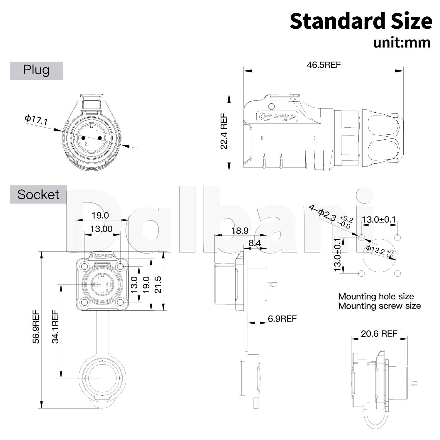 7 Pin Male Quick Connect Waterproof In-Line Power Connector | eBay