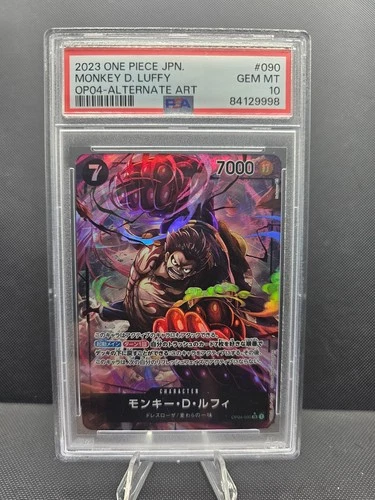 Monkey.D.Luffy  (Alternate Art) OP04-090  Foil (Japanese) PSA 10