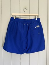 Polo by Ralph Lauren Swim Trunks L Large Blue Red Pony Drawstring Lined