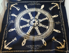 Vintage Polo Ralph Lauren Bandana Handkerchief Scarf Anchor Ship's Wheel RRL RL