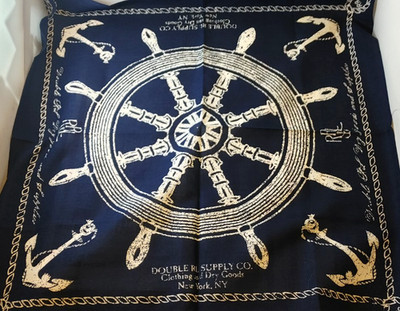 ヴィンテージ 油絵 アート hooked vintage RRL ラルフローレン Vintage Polo Ralph Lauren Bandana Handkerchief Scarf Anchor Ship's