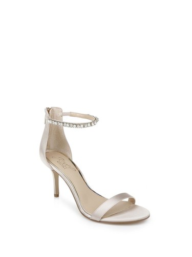 JEWEL BADGLEY MISCHKA Womens Beige Landen Round Toe Stiletto Heeled Sandal 8.5