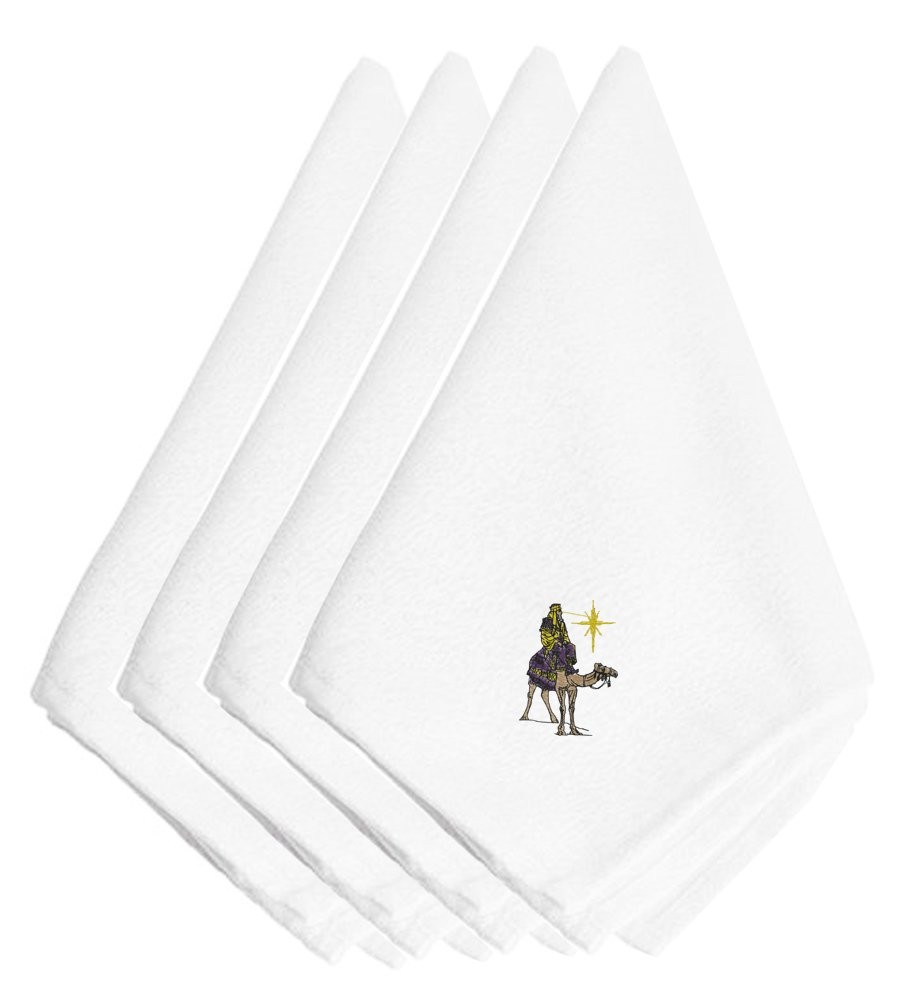 Caroline's Treasures EMBT2075NPKE Nativity Wiseman Napkins Set 4 20" Multicolor