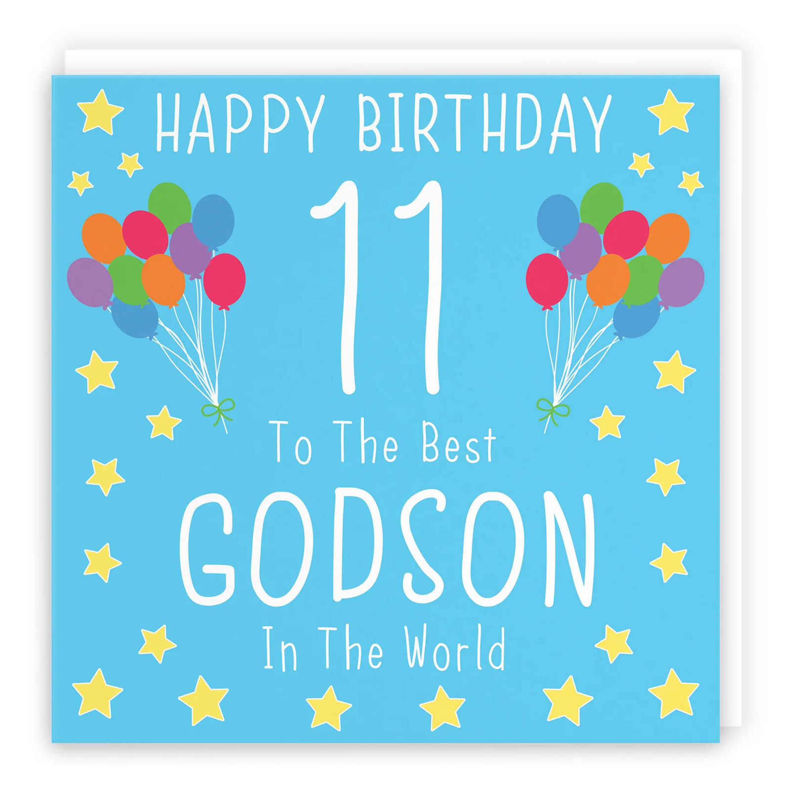 11th Godson Birthday Card Iconic