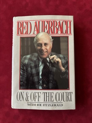 RED AUERBACH ON & OFF THE COURT 1985 HCDJ SIGNED BOSTON CELTICS JOE FITZGERALD