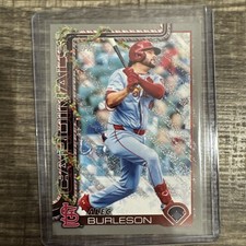 2025 Topps Holiday #H64 Alec Burleson Silver Glitter Parallel Card Cardinals