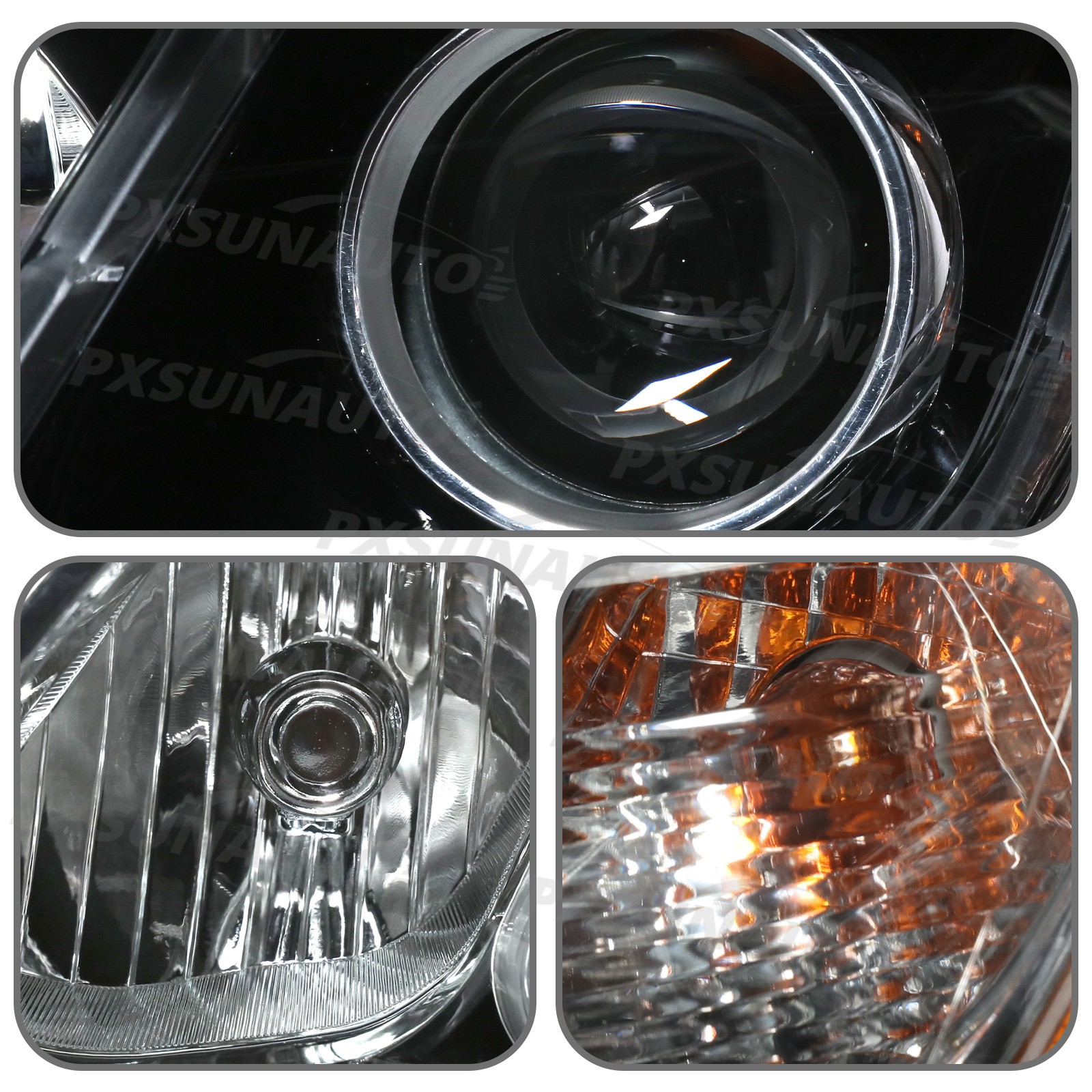 Headlights Left Right Side For 2014 2015 Kia Sorento LX Halogen Set Pair LED DRL