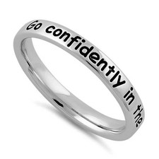 925 Sterling Silver "Go confidently in the direction of your dreams" Ring