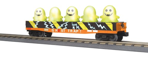 MTH 3072257 O RailKing Ghost Trap Góndola Carro con Fantasmas Iluminados Parpadeantes | Zustand: New