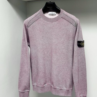 Stone Island Sweatshirt Jumper Men Small Pink Dust Treatment Pullover ptp21 