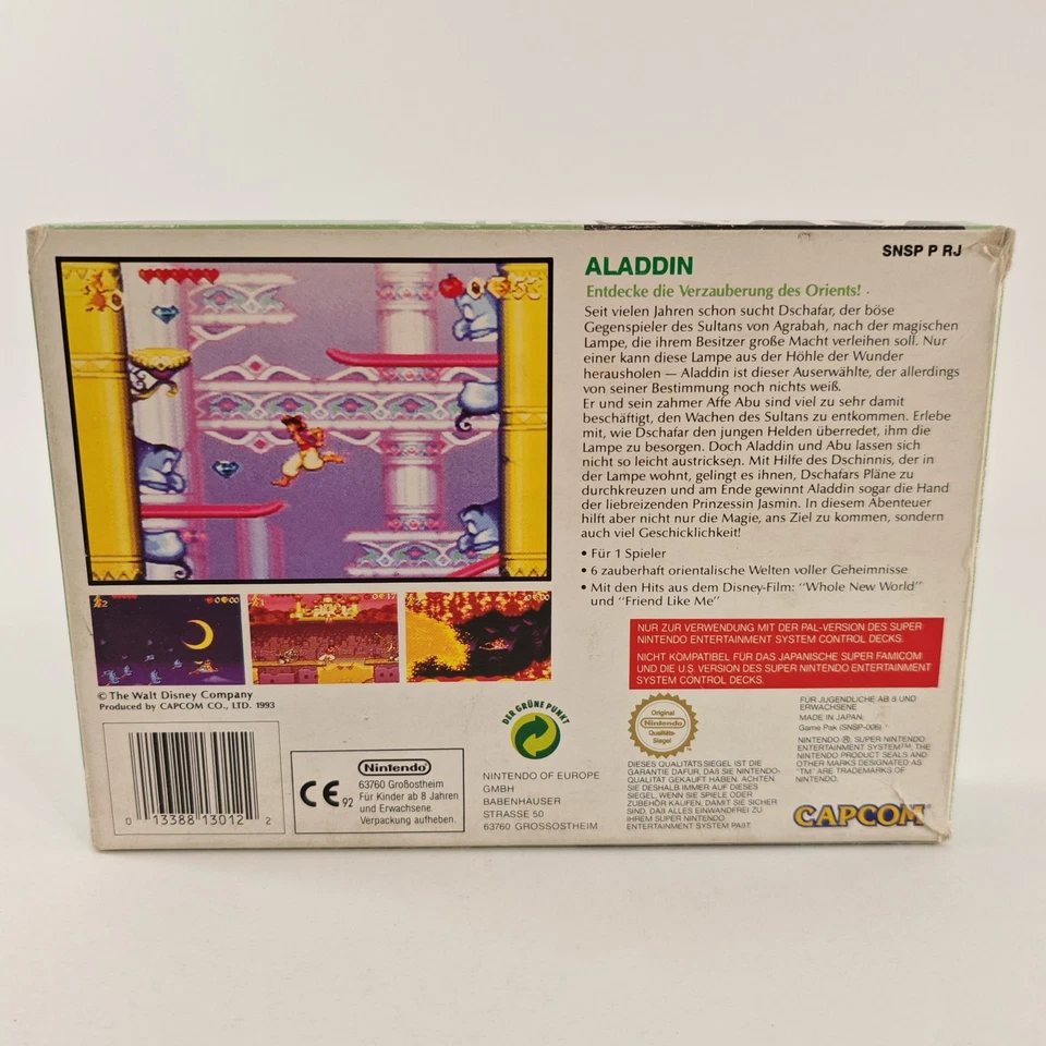 SNES Super Nintendo Disney’s Aladdin OVP PAL - Bild 3 von 4