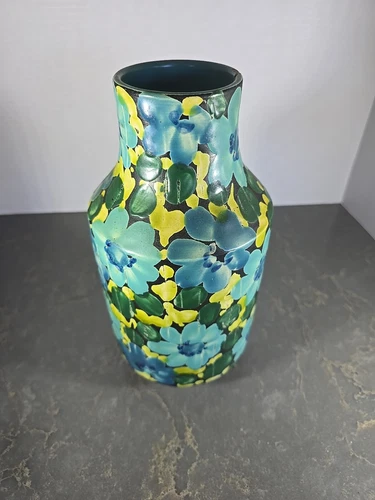Jarrón de cerámica vintage MCM Alvino Bagni Raymor arte floral italiano 10,25" Italia - Imagen 4 de 9