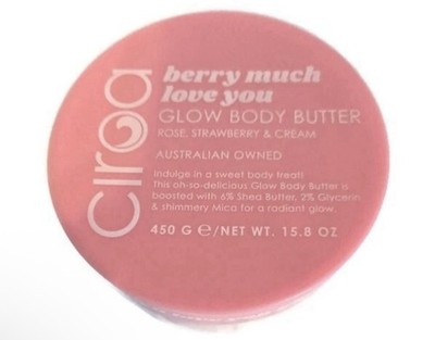 CIROA ''Berry Much Love You'' GLOW BODY BUTTER With Shimmery Mica! - 15.8 Oz.