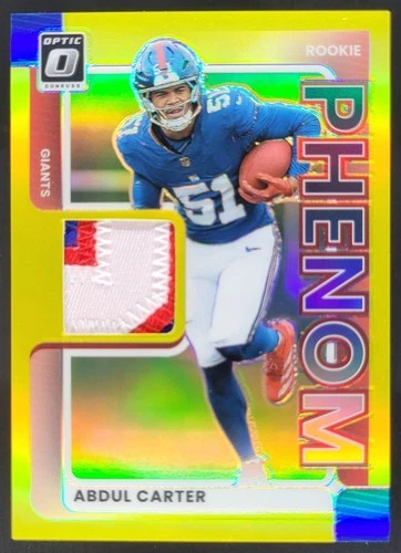 2025 Donruss Optic Abdul Carter Neon Yellow (RAW)