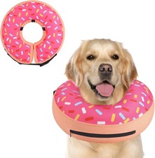Supet Inflatable Dog Cone Collar Alternative After Surgery, Doggie Neck Donut,L