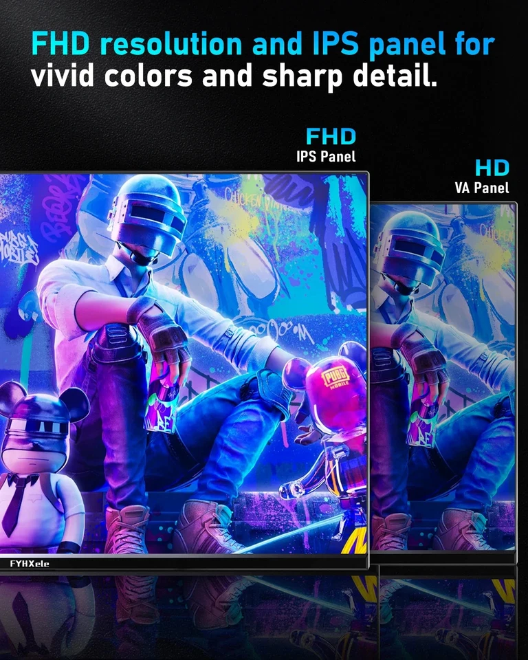 24in 180Hz Gaming Monitor 1K FHD Computer Display 1ms Response Time Screen LCD - Imagem 4 de 4