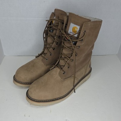 Woman's Boots Carhartt Fold Down Winter Work Boot, Tan Brown, Size 9.5, EX Cond.