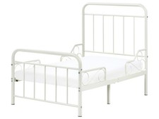 Extendable Kids Bed Metal ANAIS 90 x 200 cm (EU Single) Off-White